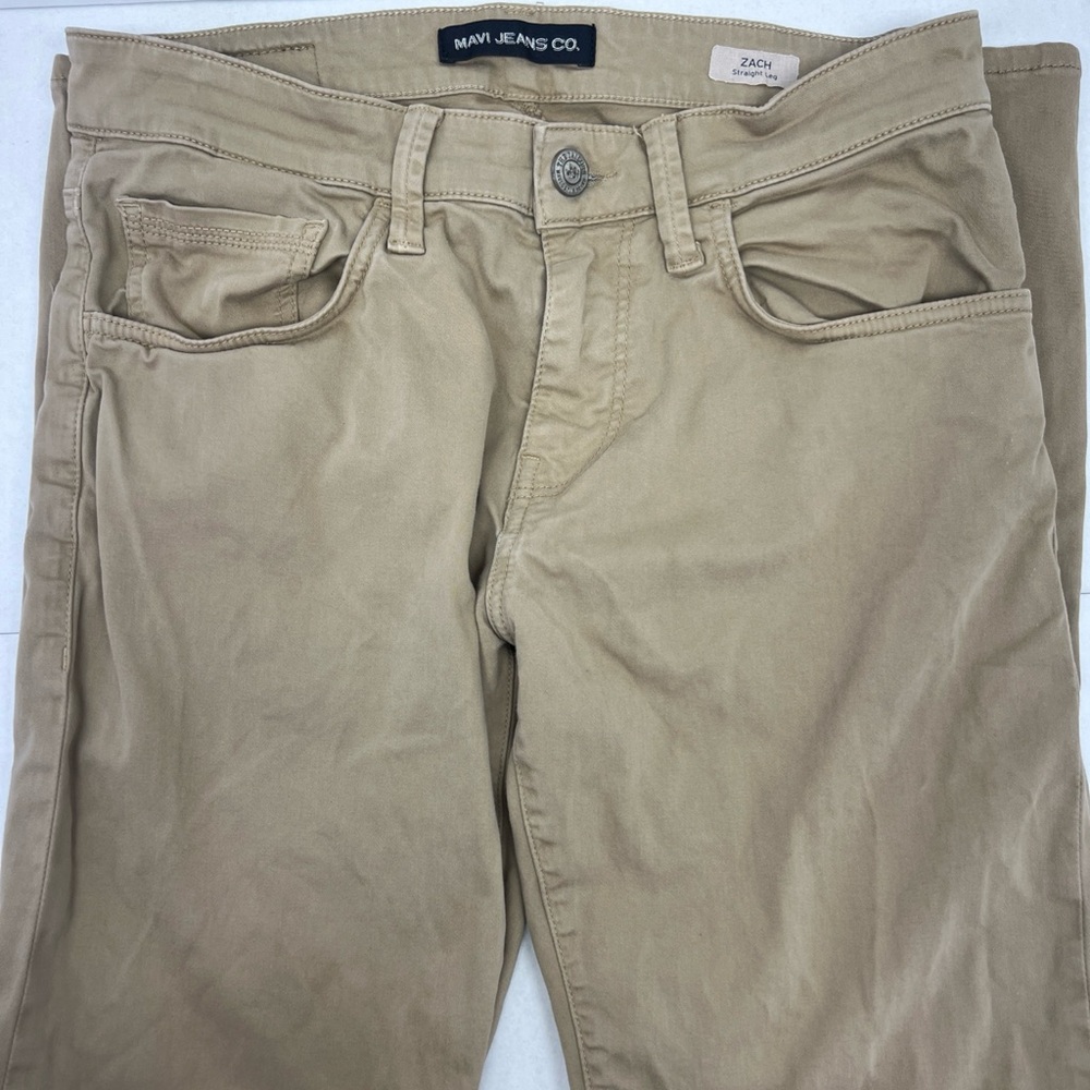 Mavi 30x32 Zach Straight Khaki Flex Denim Mens Jeans